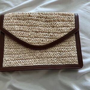 LOFT Raffia Clutch